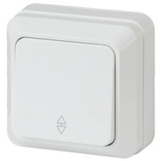 Переключатель, 10А-250В, ОУ, б.м.п., Quadro, белый,2Э-103-01