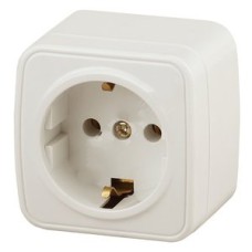 Розетка 2P+E Schuko, 16A-250В, ОУ, Polo, сл.кость