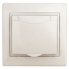 Розетка 2P+E Schuko с крышкой, 16А-250В, СУ, Plano, сл.кость