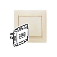 VALENA Розетка компьютерная RJ45х2 в рамку категория 5е слоновая кость
