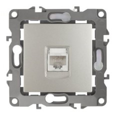 Розетка информационная RJ45, Эра12, перламутр