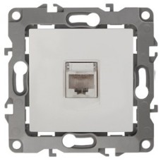 Розетка информационная RJ45, Эра12, слоновая кость