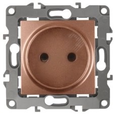 Розетка 2P, 16A-250В, Эра12, медь