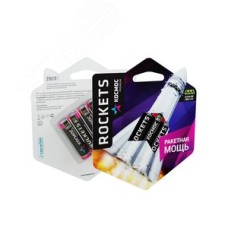 Элемент питания LR03 (AAA) 1.5V Alkaline 4BL Rockets