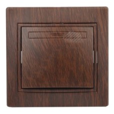 Выключатель, 10А-250В, СУ, Plano, венге,1-101-10