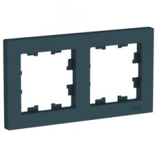 Рамка двухпостовая ATLASDESIGN универсальная изумруд 