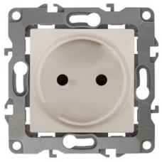 Розетка 2P, 16A-250В, б.л., Эра12, слоновая кость
