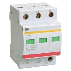 Ограничитель перенапряжения трехполюсный ОПС1-C 3п 20кА 400В