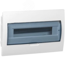 Щит распределительный встраиваемый ЩРв-П-18 IP41 пластиковый белый прозрачная дверь IEK