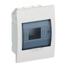Щит распределительный встраиваемый ЩРв-П-6 IP41 пластиковый белый прозрачная дверь IEK