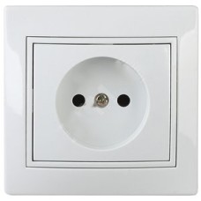Розетка 2P, 16А-250В, СУ, Plano, белый