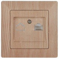 Розетка информационная RJ45, СУ, Solo, сосна