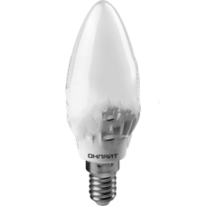 Лампа светодиодная LED 6вт E14 белый матовая свеча