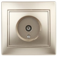 Розетка TV одиночная, СУ, Plano, шампань
