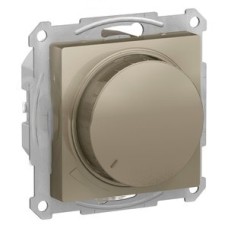 Светорегулятор (диммер) ATLASDESIGN поворотно-нажимной 630Вт механизм шампань