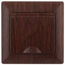 Розетка 2P+E Schuko с крышкой, 16А-250В, СУ, Solo, венге