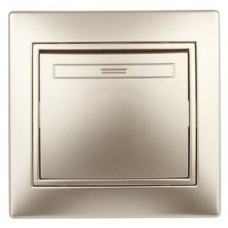 Выключатель, 10А-250В, СУ, Plano, шампань,1-101-04