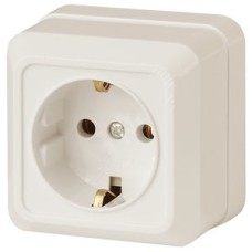 Розетка 2P+E Schuko, 16А-250В, ОУ, Quadro, сл.кость