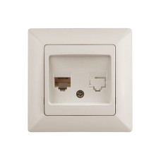 Розетка информационная RJ45, СУ, Solo, сл.кость
