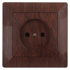 Розетка 2P, 16А-250В, СУ, Solo, венге