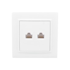 Розетка RJ-45 2-местная СП Минск белая
