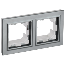 BRITE Рамка 2 поста IP44 РУ-2-БрС-44 сталь