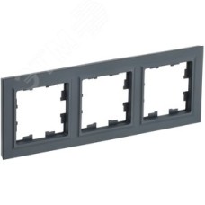 BRITE Рамка 3 поста РУ-3-БрГ графит