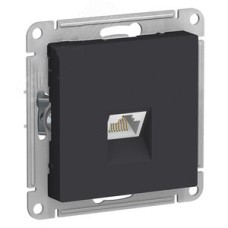 Розетка ATLASDESIGN компьютерная RJ45 механизм карбон
