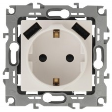 Розетка 2P+E 16A-250В, штор. с 2xUSB 5В-3А, Эра Elegance, белый