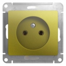 GLOSSA розетка без заземления фисташковый