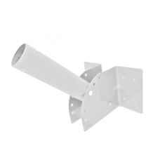 Кронштейн настенный регулируемый угол наклона диаметр трубы 40мм белый для уличного светильника (КР-3)