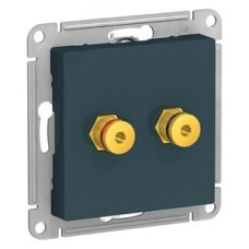 Аудиорозетка ATLASDESIGN двухместная изумруд