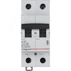 Выключатель автоматический двухполюсный RX3 4,5 кА C 16 А