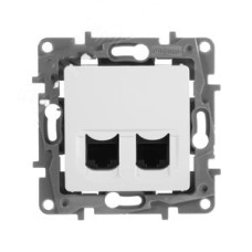 ETIKA Двойная розетка RJ 45 категория 5е UTP белый