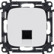 Розетка Valena ALLURE информационная одиночная RJ45 категория 5е UTP лицевая панель белая