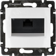 VALENA Розетка компьютерная RJ45х1 UTP белая 
