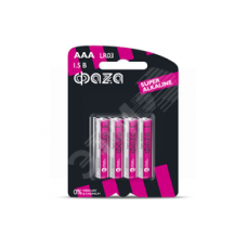 Элемент питания LR03 (AAA) ФАZА Super Alkaline блистер, 4 шт.