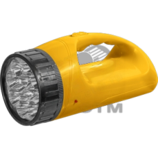 Фонарь светодиодный NPT-SP13-ACCU 12+18LED 90лм 50м аккумуляторный прожектор+кемпинг пластик 1.1Ач