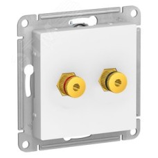 Аудиорозетка ATLASDESIGN двухместная белый