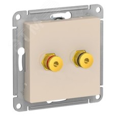 Аудиорозетка ATLASDESIGN двухместная бежевый