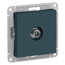 Розетка ATLASDESIGN TV проходная 4DB механизм изумруд